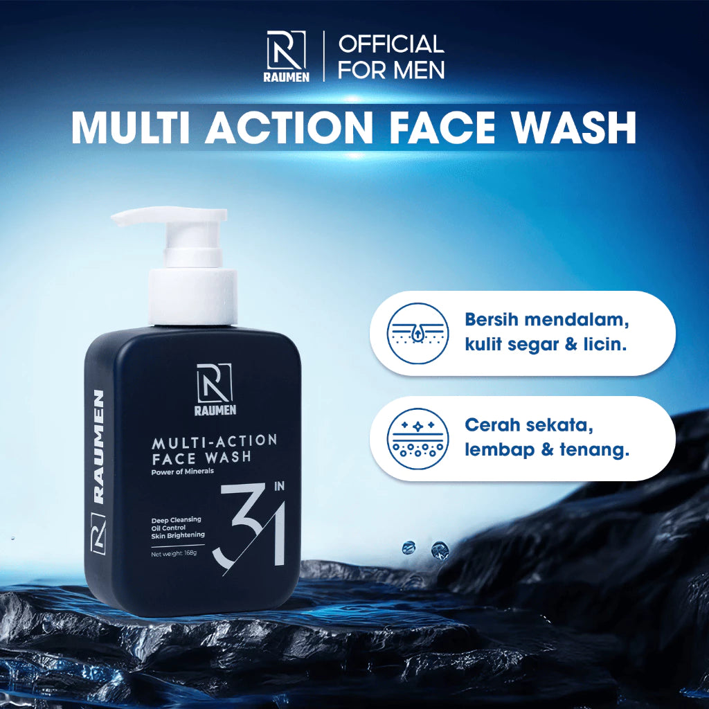 Raumen Men’s Multi-Action Face Wash