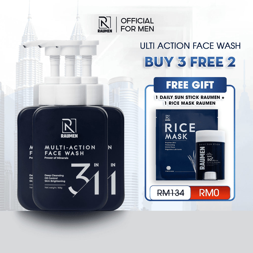 Raumen Men’s Multi-Action Face Wash